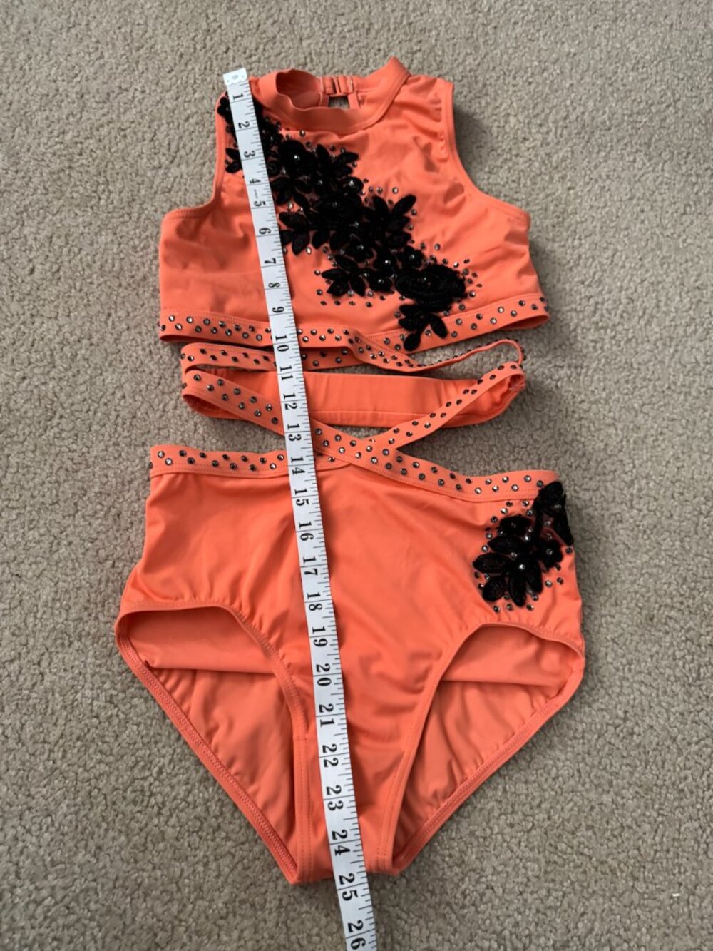 Coral Orange Dance Costume – Jazz, Acro, Contemporary & Open